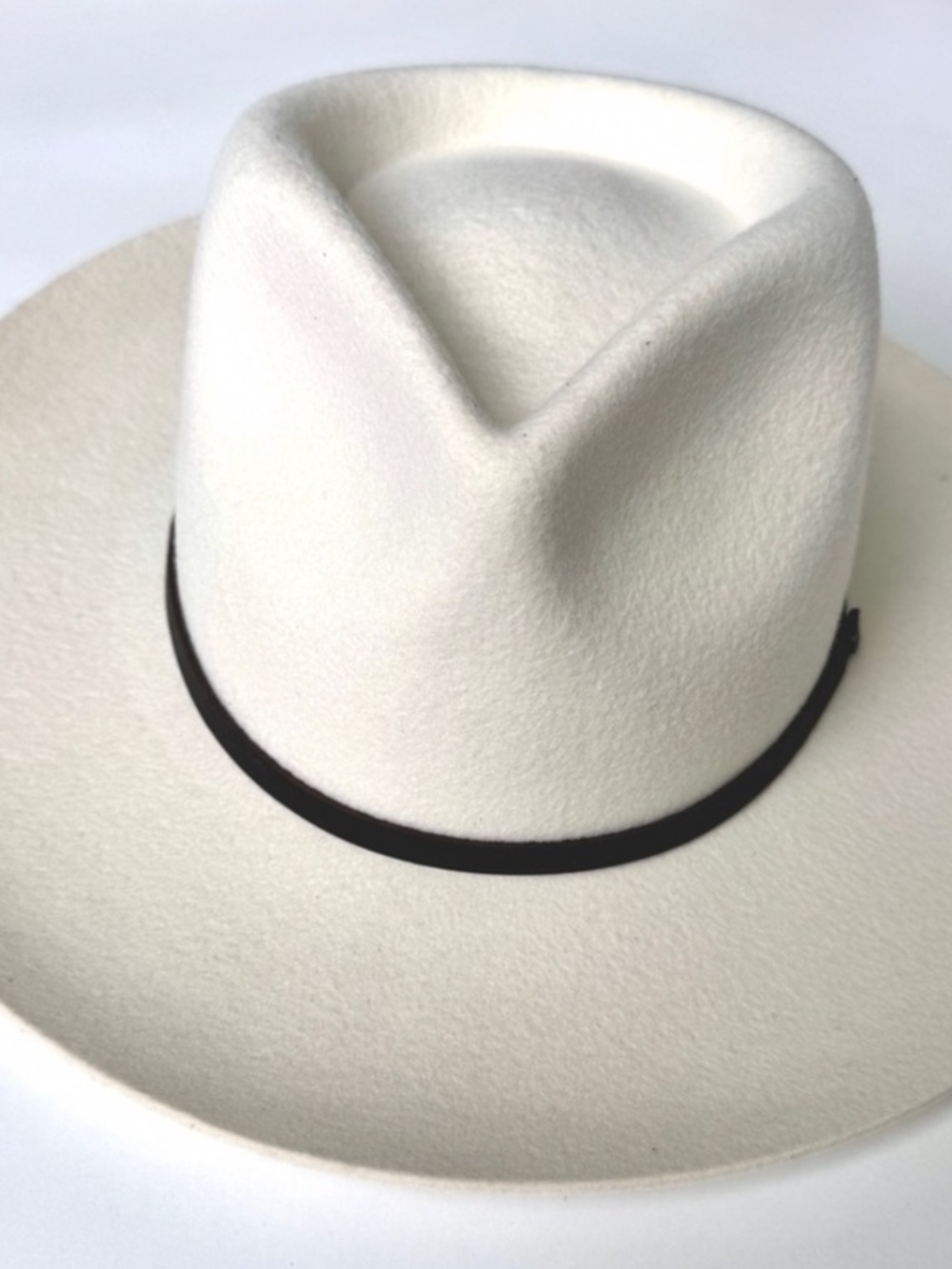 Will & Bear Cooper Bone White Upturned Fedora Hat Unisex